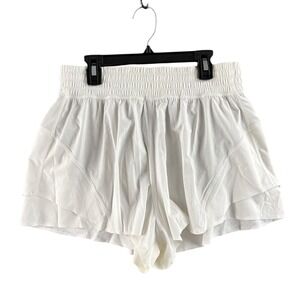 Lululemon Hotty Hot Shorts Womens Size Medium White Lined High Rise